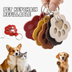 Pet Paw Shaped Leather Keychain - Keep Them By Your Side