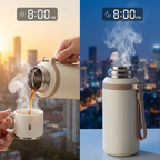 2 in 1 Stainless Steel Vacuum Insulated Bottle with Lidded Cup