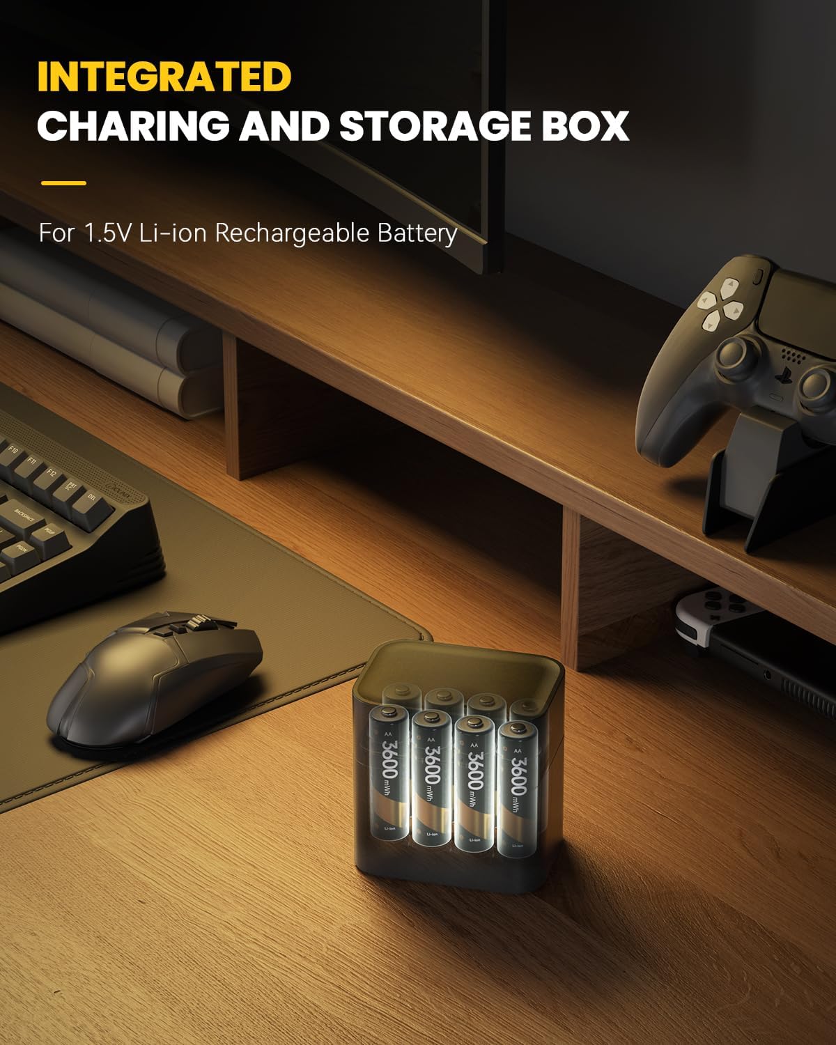 Flash Sale ! Almost Gone- Charging Compartment - Rechargeable Aa/Aaa Lithium Battery
