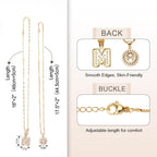 Initial Letter Pendant Necklaces - 2 Pack