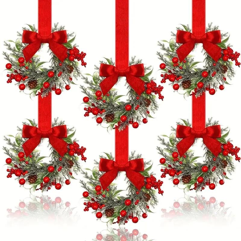 Mini Christmas wreaths for cabinets — the ultimate festive magic