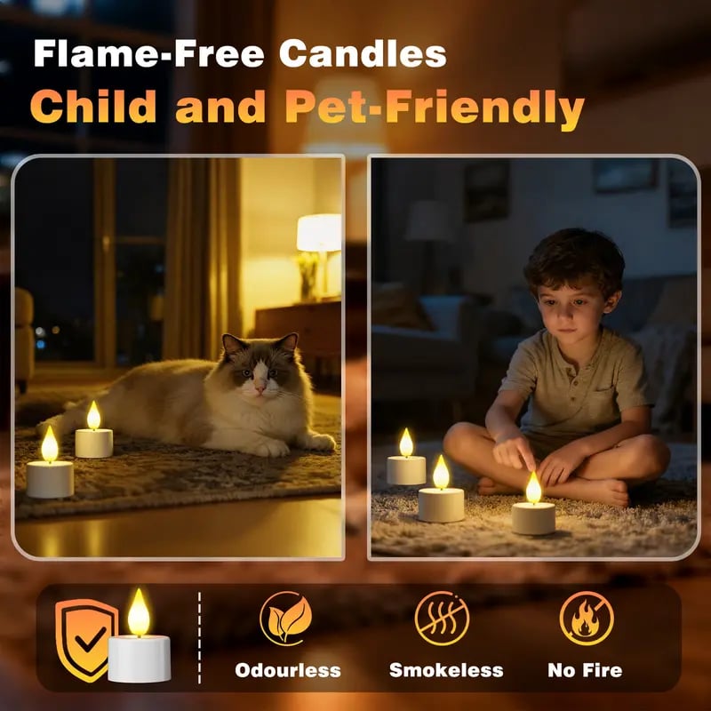 The Last Tea Lights You’ll Ever Need — Rechargeable, Realistic & Remote-Controlled