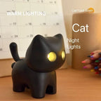 Black Cat Night Light Keychain