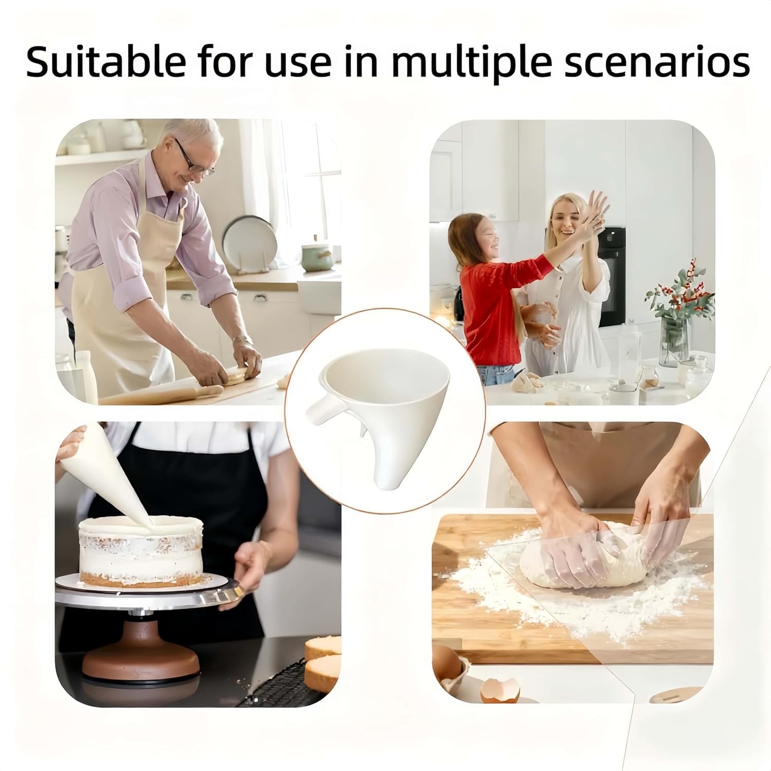 Flour Funnel for Kitchen Stand Mixer