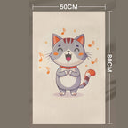 Self-Adhesive Cat Scratching Mat with Cartoon Print