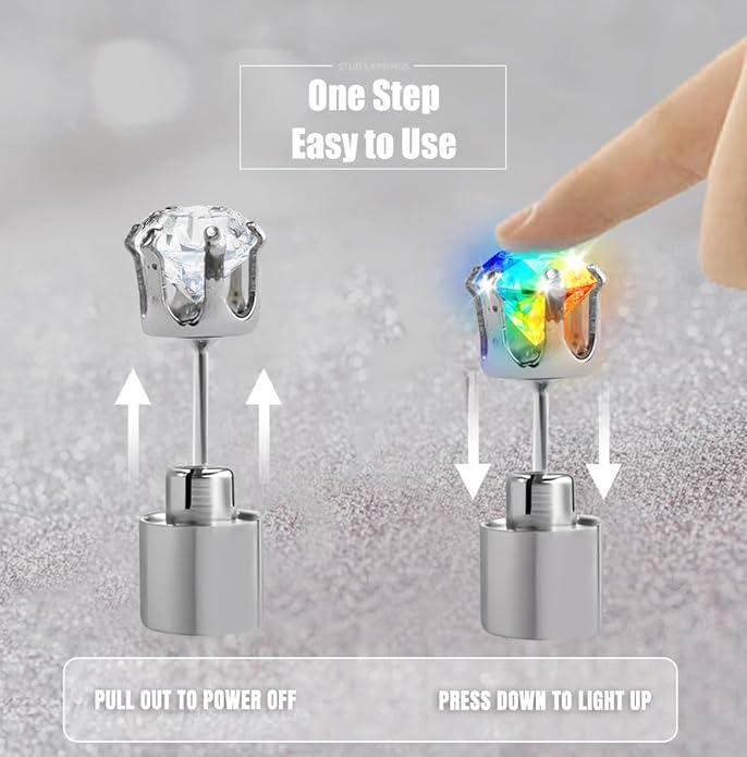 Christmas Early Discount LED Earrings, Light Up Stud Earrings