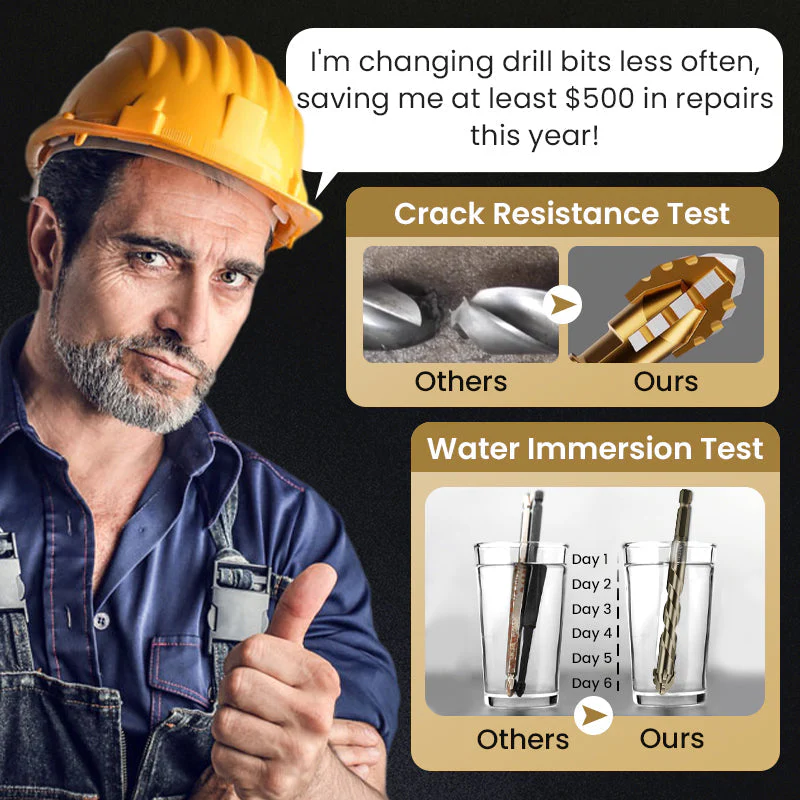 Upgraded Eccentric Four-Flute Drill Bit for Ceramic, Glass, Marble, and Metal