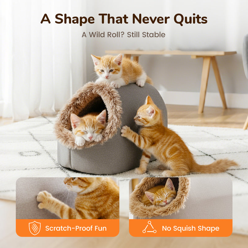 Flash Sale ! Cozy Pet Cave Bed – Your pet‘s safe haven for winter. Soft, warm & perfect for cuddle-up naps. Peace of mind for caring owners