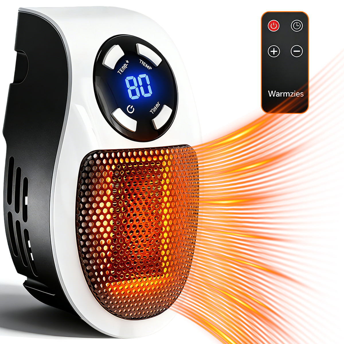 Wall Outlet Space Heater with LED Display