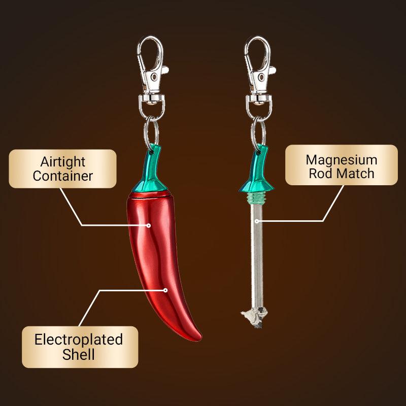 Emergency Survival Keychain Lighter with Permanent Matches