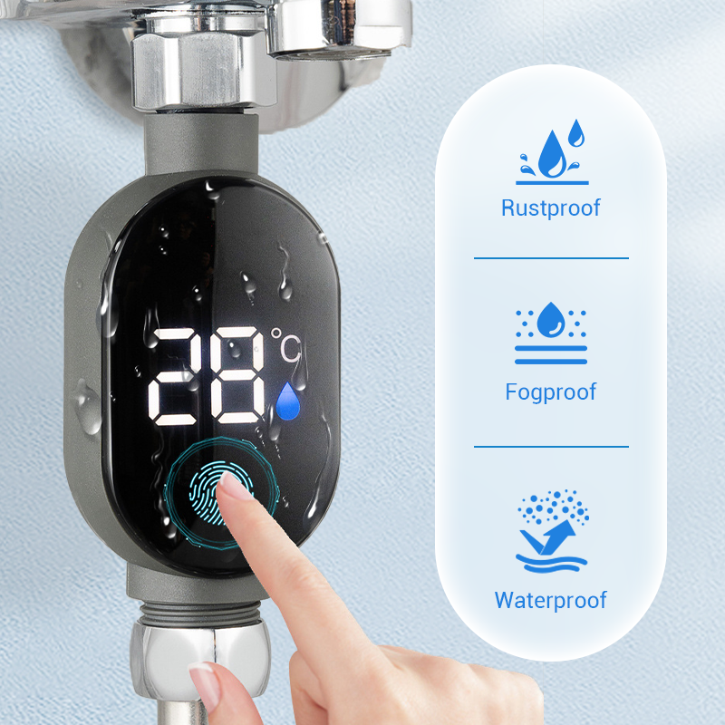 Shower Thermometer - Instant Digital Display, Waterproof & Easy Install for Safe Bathing