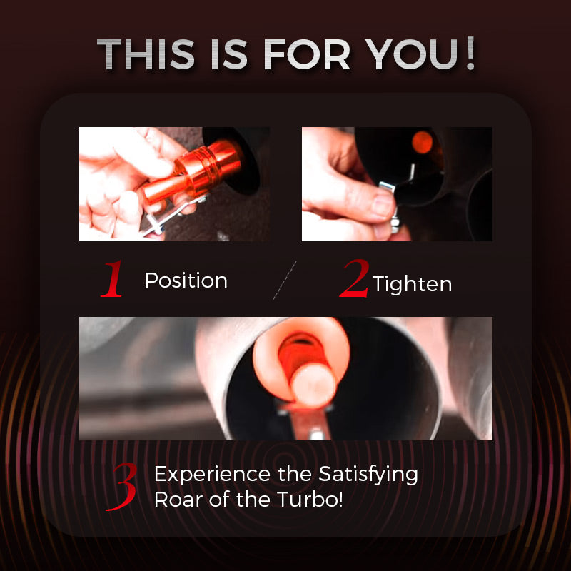 New Release Turbo Sound Simulator Whistle for Any Cars - Give Any Vehicle an Instant Sports Car Roar