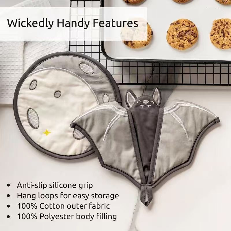 Batlicious Oven Mitts & Pot Holders Set