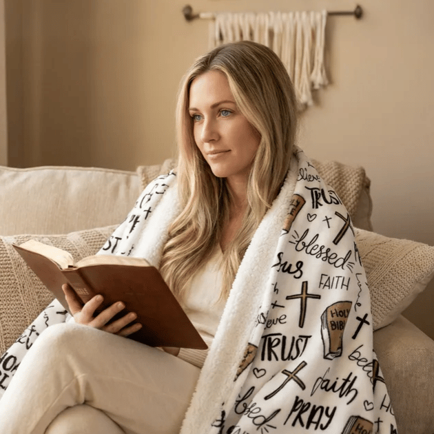 Christmas Super Soft Christian Bible Jesus Throw Blanket