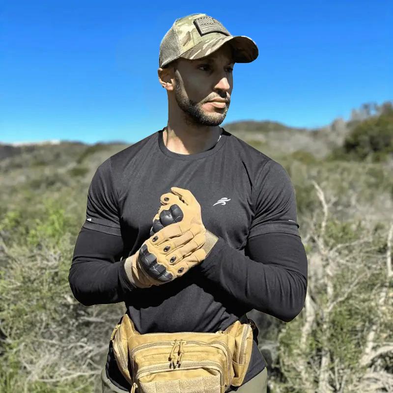 Tactical Full Finger Gloves with Soft Knuckle Protection
