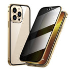 SALE Magnetic iPhone case with privacy glass and metal frame