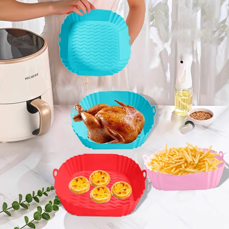 Square Silicone Reusable Cooking Basket Insert