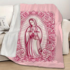 Comfortable Pink Virgin Mary Blanket - it's the perfect gift for a daughter, mother, or grandma