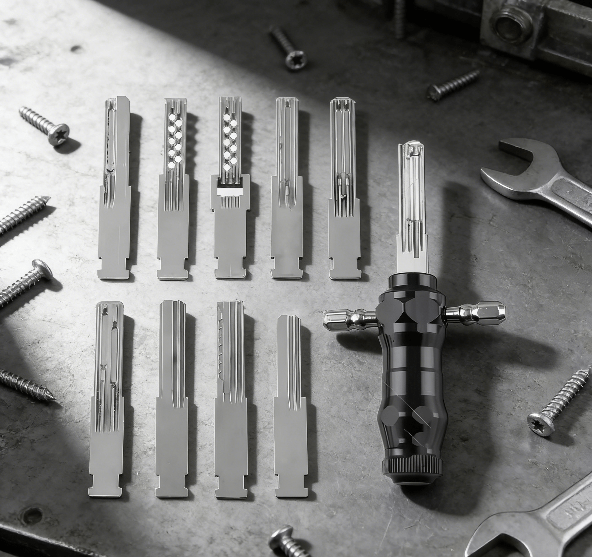 SALE - Tubular Lock Pick Set: 9-in-1 Precision Unlocking Tool for Locksmiths