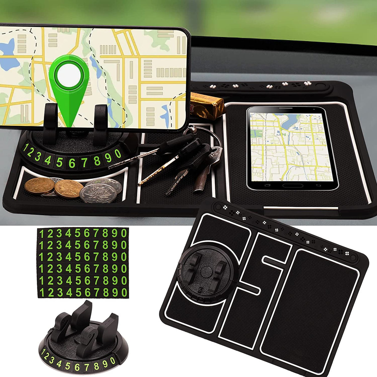 [4-In-1 NON-SLIP Phone Pad For Car]