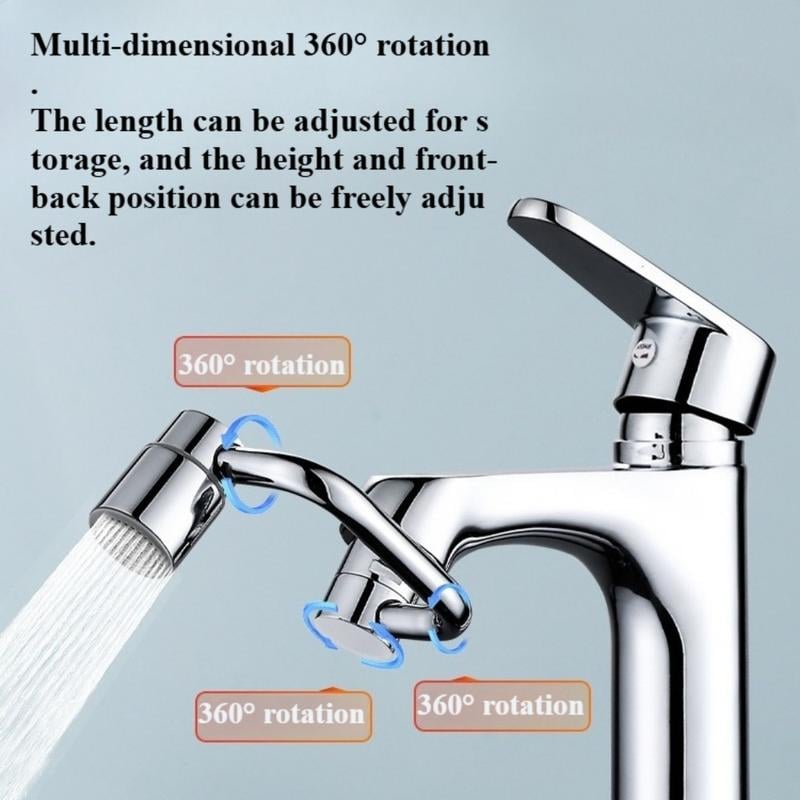 Upgrade Your Washing Routine TTZZ 1080° Rotatable Faucet Aerator Extension - For Effortless, All-Angle Control