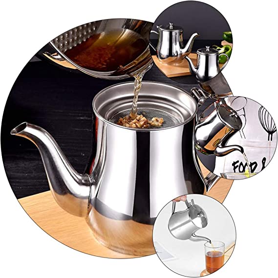 304 Stainless Steel Filter Oil Kettle Large Capacity