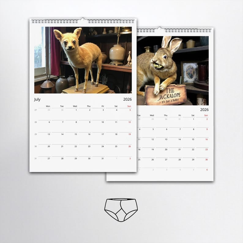 Bad Taxidermy Wall Calendar – Weird, Gross & Hilariously Awful Taxidermy