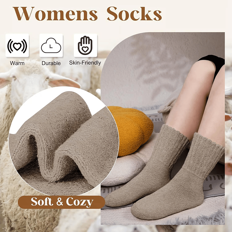 5 Pairs Women's Solid Mid-calf Socks