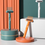 Comb & Hairbrush Cleaner Set — Dual-Tool Mini Rake/Bristle Brushes