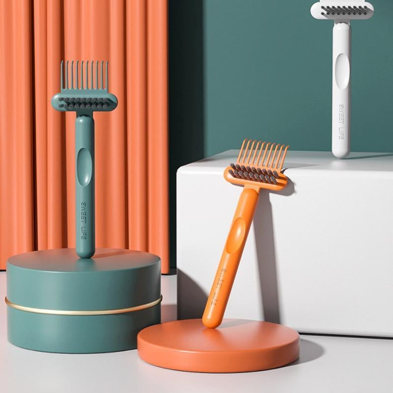 Comb & Hairbrush Cleaner Set — Dual-Tool Mini Rake/Bristle Brushes