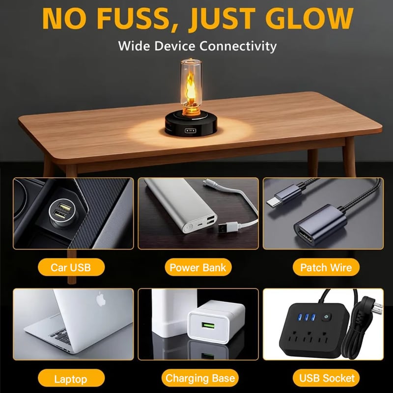 USB Realistic Flame Ambient Lamp