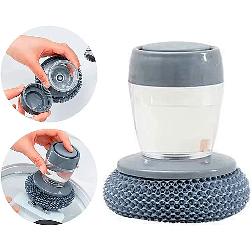 Comfort Grip Soap Dispensing Kitchen Scrub