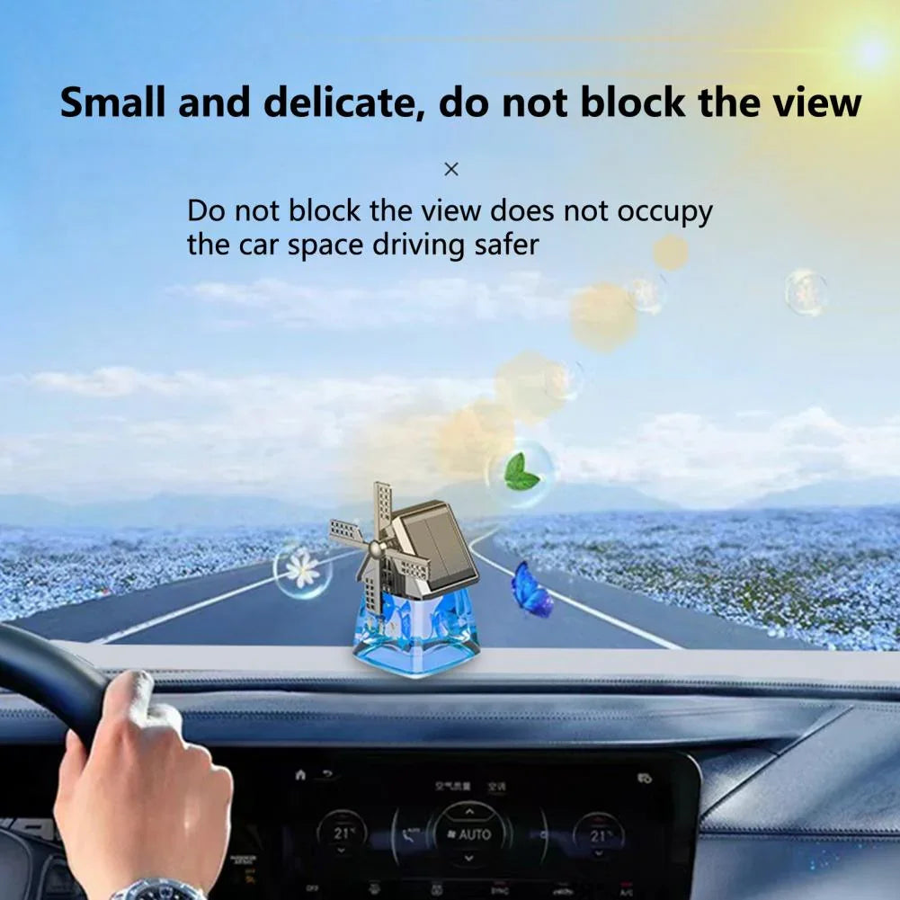 New Style - Solar-powered Windmill Aroma Car Air Freshener