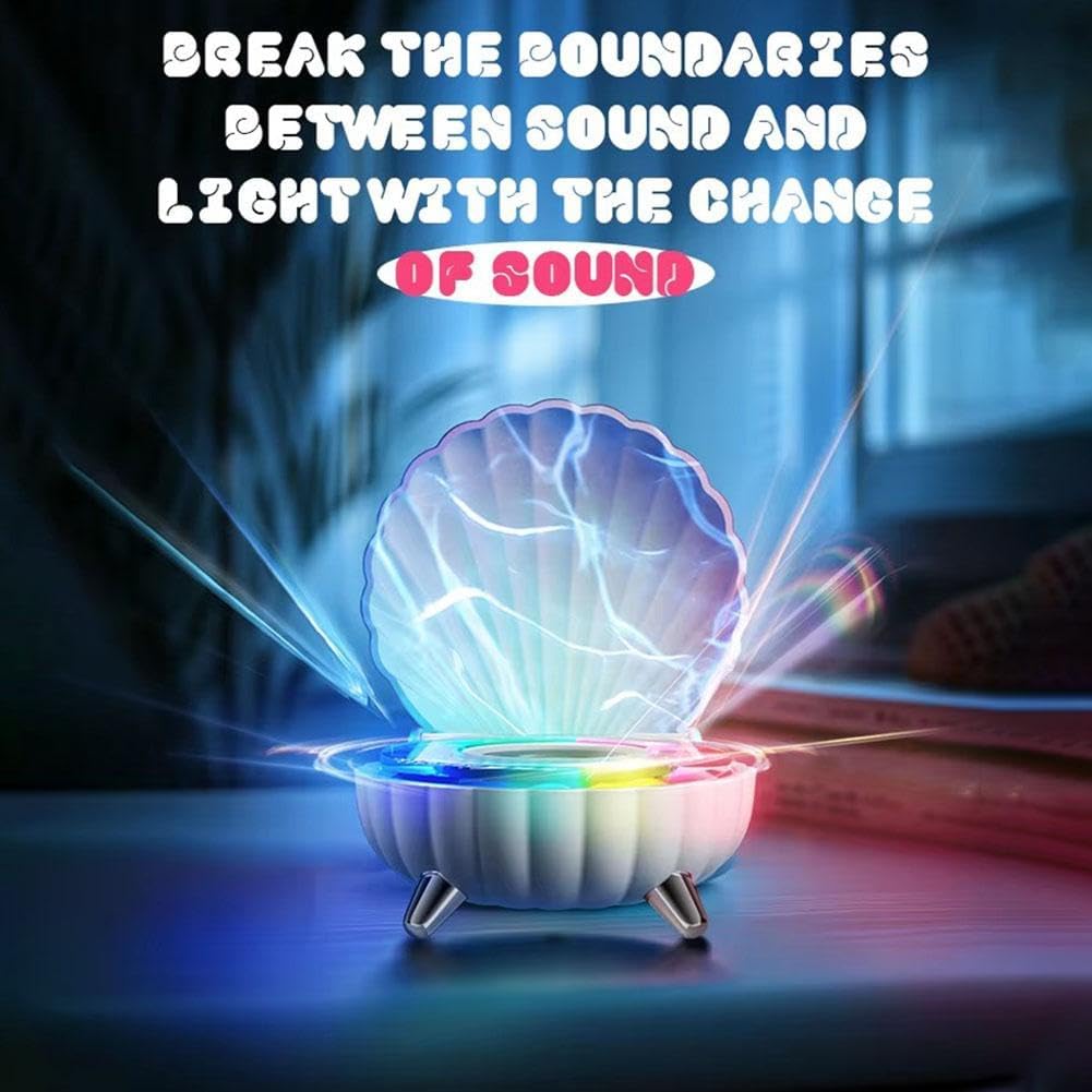 Seashell Bluetooth Speaker | Beat-Sync Colorful LED Lights