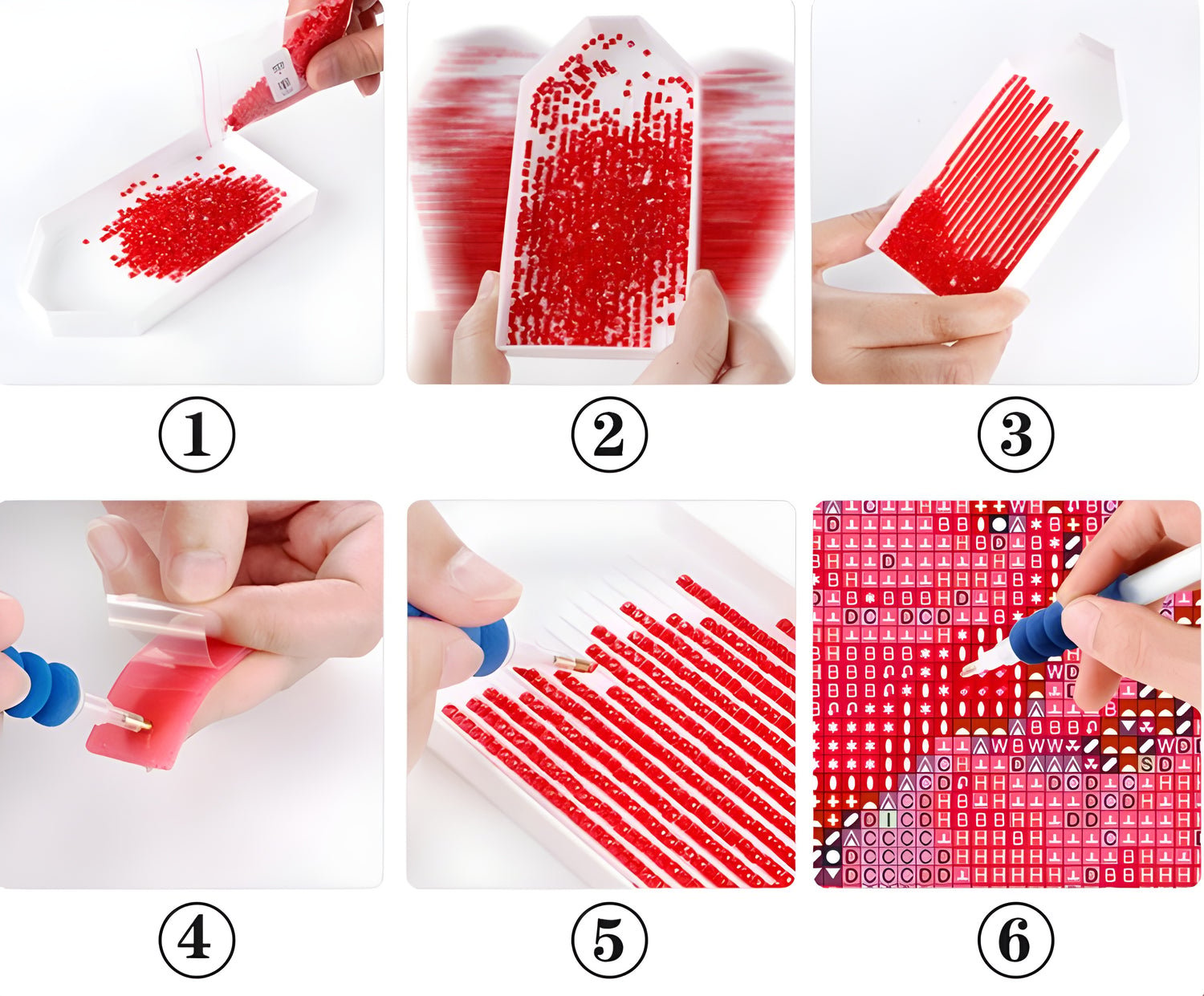 Mini Diamond Painting Postcard Set