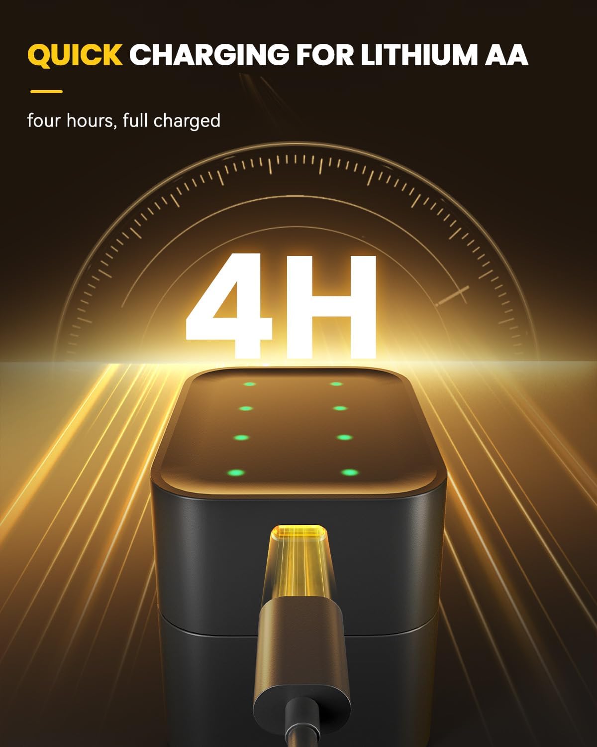 Flash Sale ! Almost Gone- Charging Compartment - Rechargeable Aa/Aaa Lithium Battery