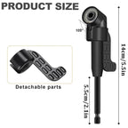 6PCS Right Angle Drill Attachment Set with 105° Angle Drill Adapter and Impact Grade Socket Adapter