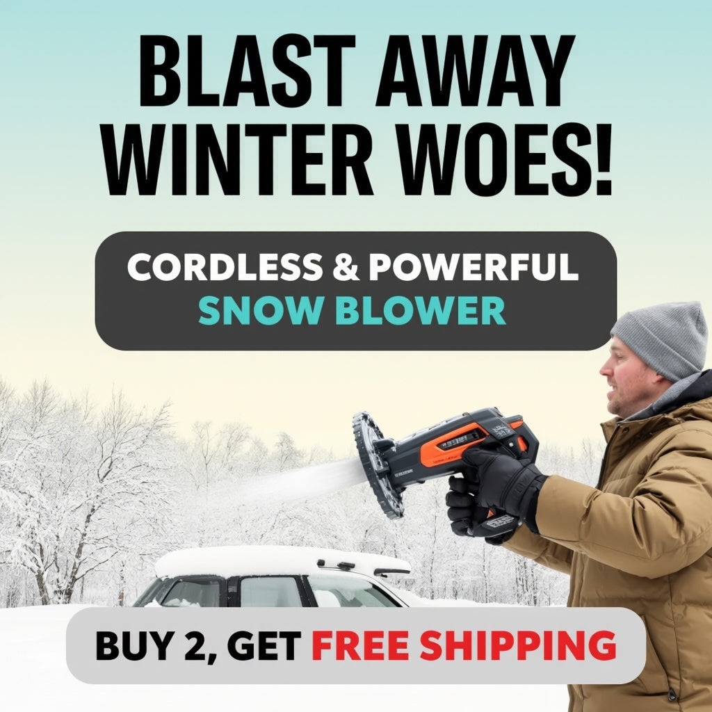 NOW! Car Electric Snow Blower - Handheld Defroster with Dual-Speed Settings for Quick Windshield & Mirror Cleaning