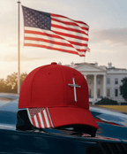 Jesus 3-Nail Cross & Crown of Thorns Christian Embroidered Adjustable Hat