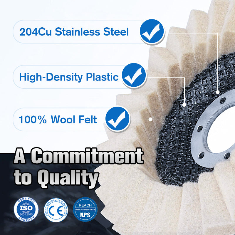 BUY MORE GET MORE FREE Wool Felt Flap Polishing Disc