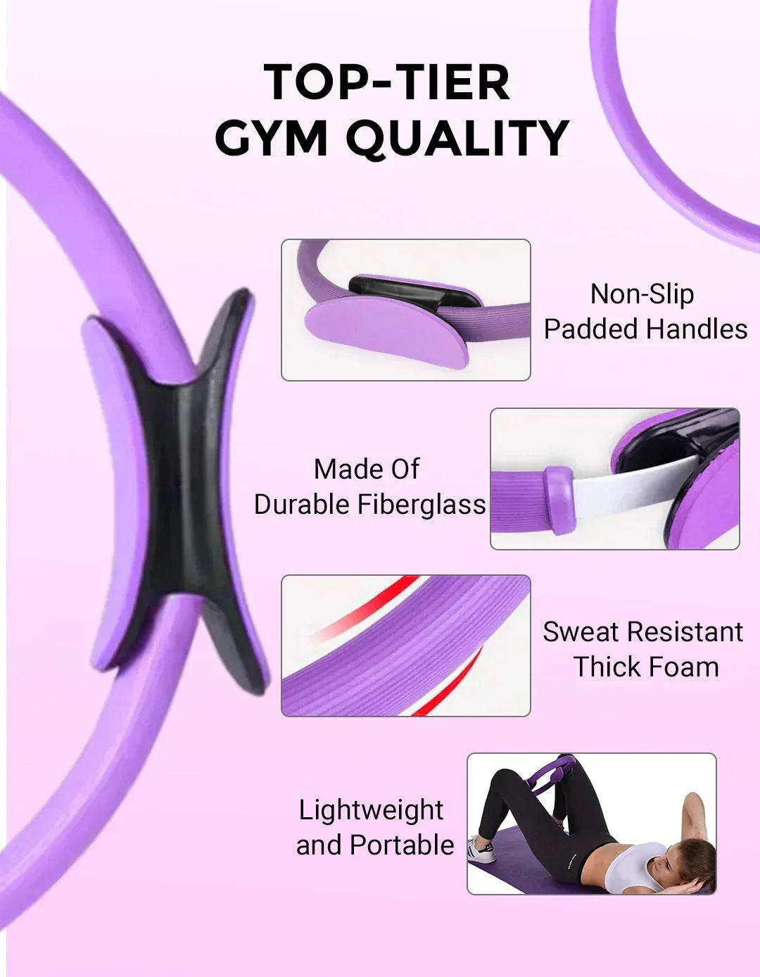 Pilates Ring Fitness Trainer | Toning Ring for Core, Arms & Legs