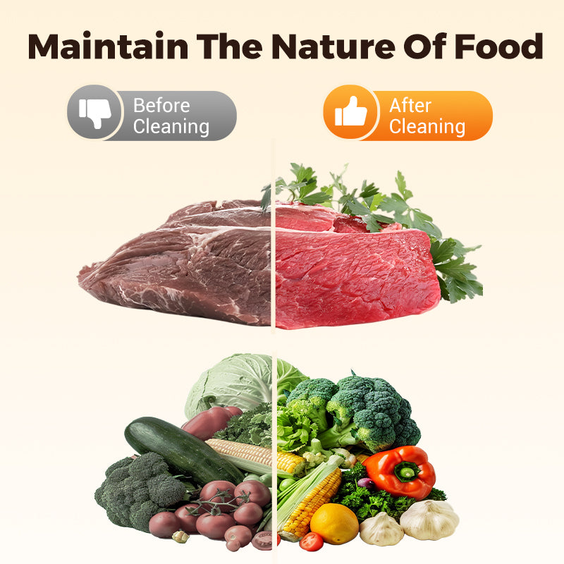 NOW! Portable Food Cleaner & Purifier - Removes Pesticides & Bacteria in 3 Mins, USB Charging for Kitchen/Travel
