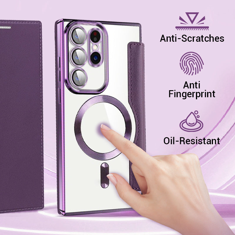 New Leather Textured Flip Mobile Phone Case For Samsung