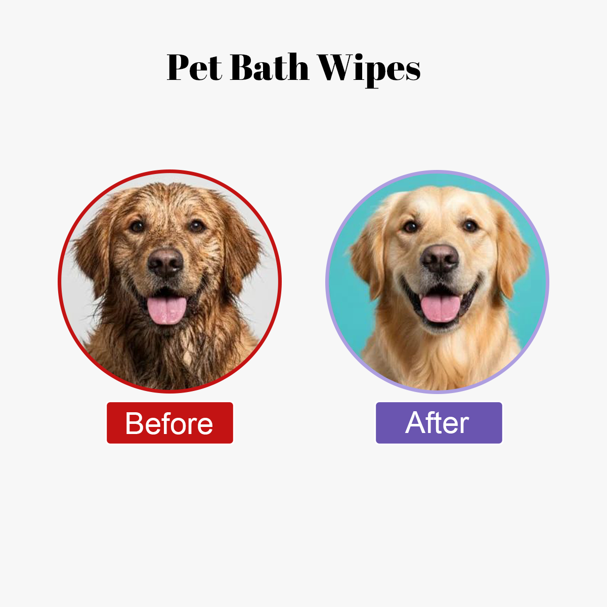 Pet Cleaning Glove Wipes: No-Rinse Waterless Bath