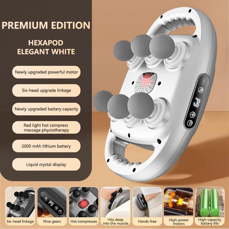 【Snap-up price】 New Six-Head Fascia Gun Deep Tissue Massage Device
