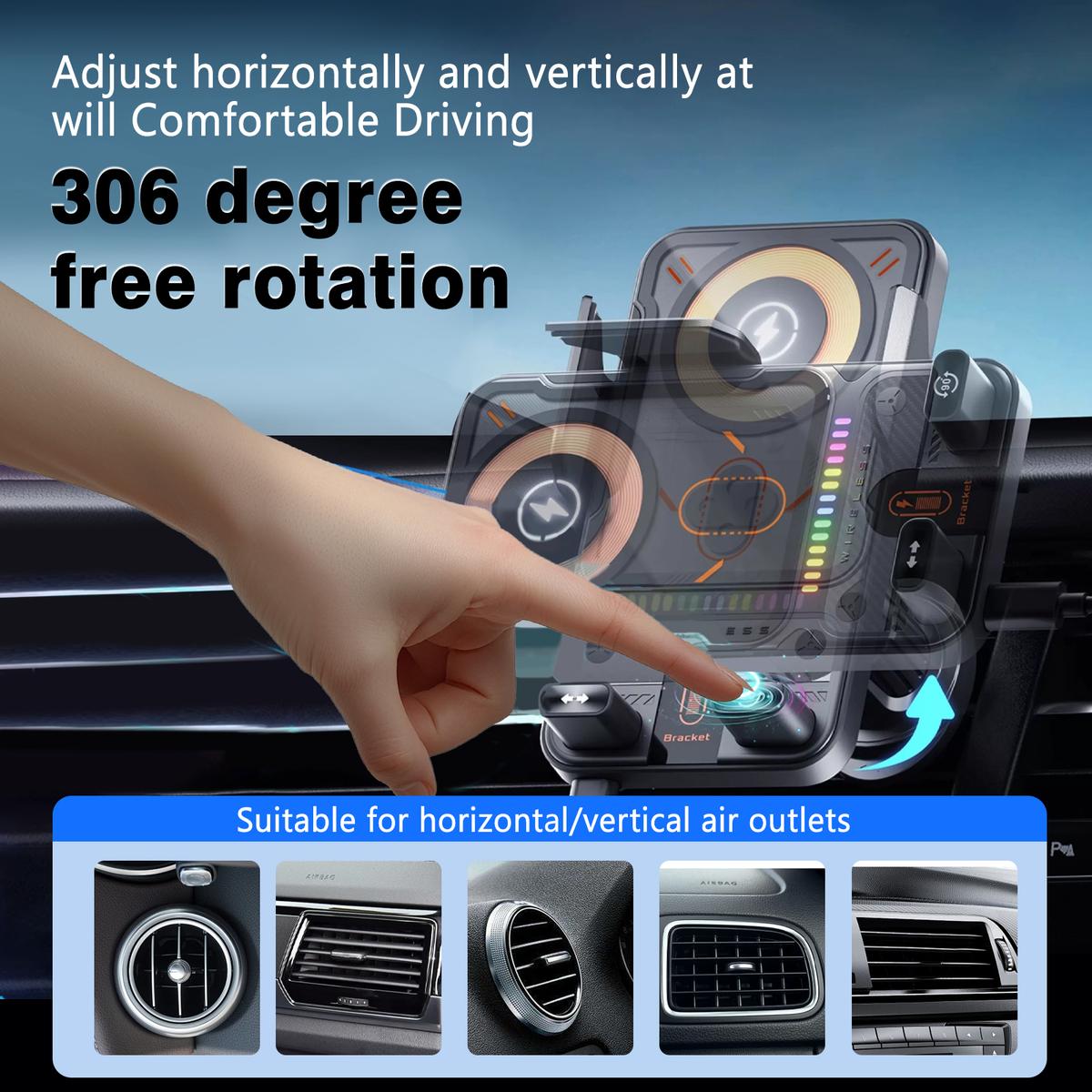 New Cool Car Wireless Fast Charging Holder: Drive Smarter, Charge Faster