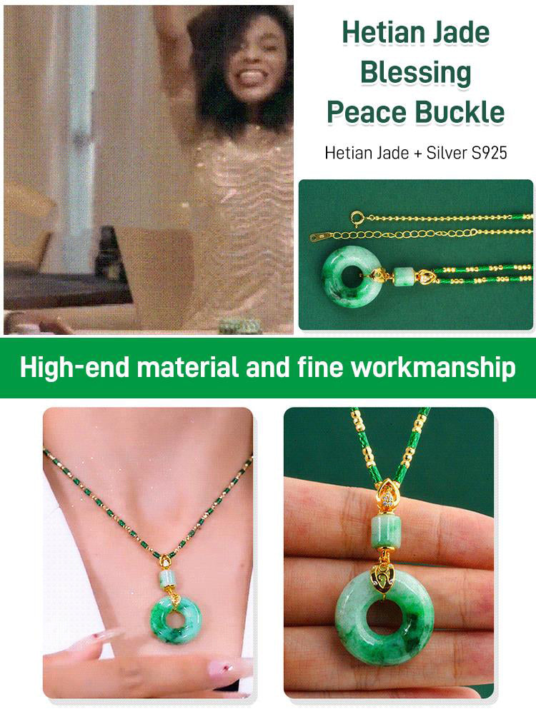 Hetian Jade Peace Prayer Buckle