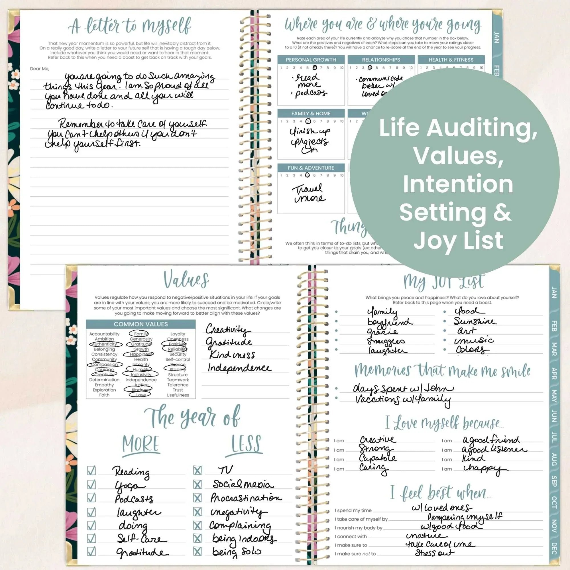 Hard Cover Planner, 8.5" x 11", Blooming Wildly