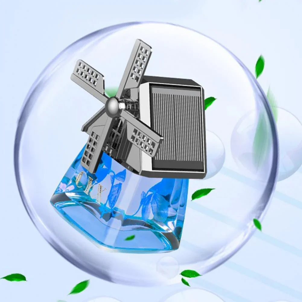 New Style - Solar-powered Windmill Aroma Car Air Freshener