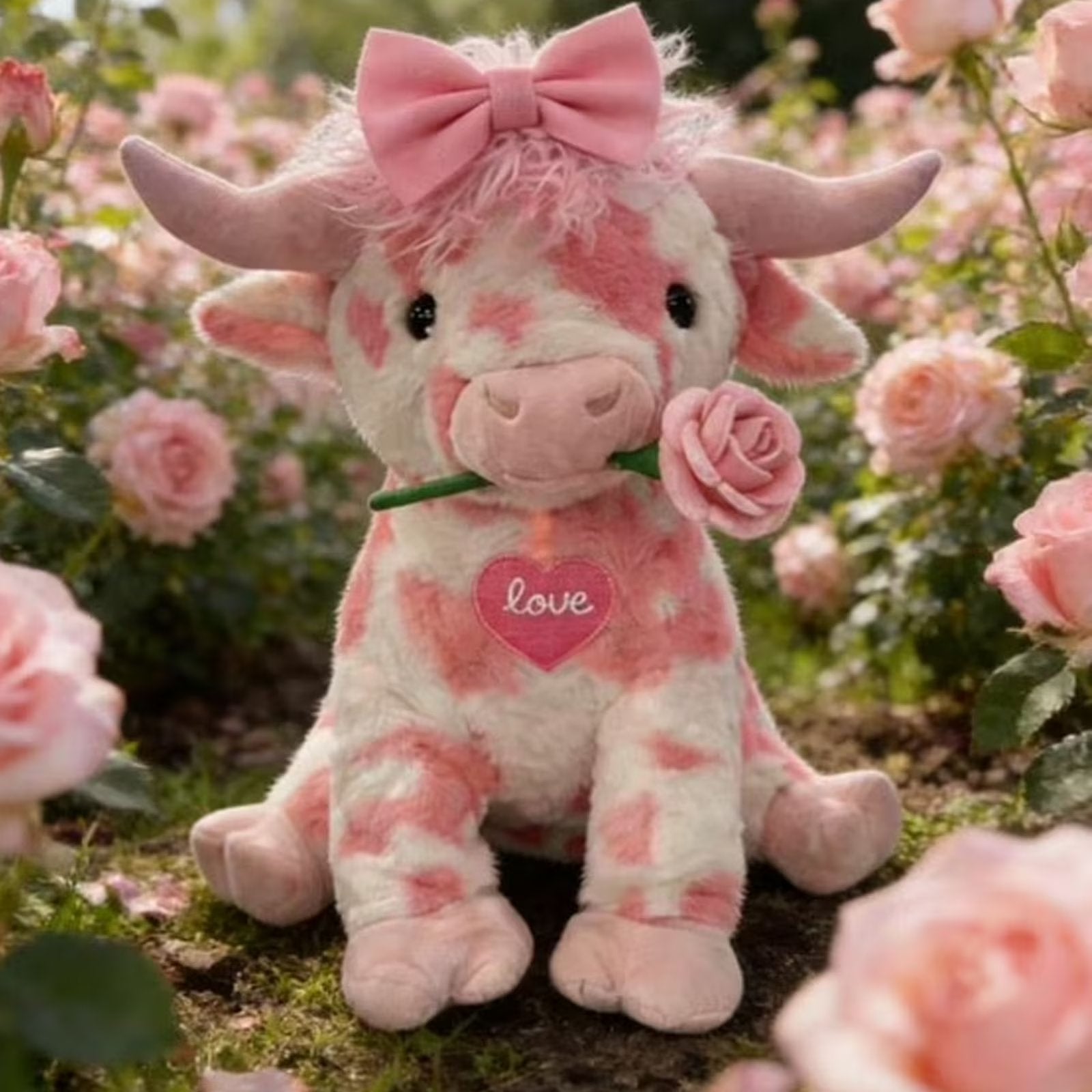 Adorable Pink Highland Cow Plush